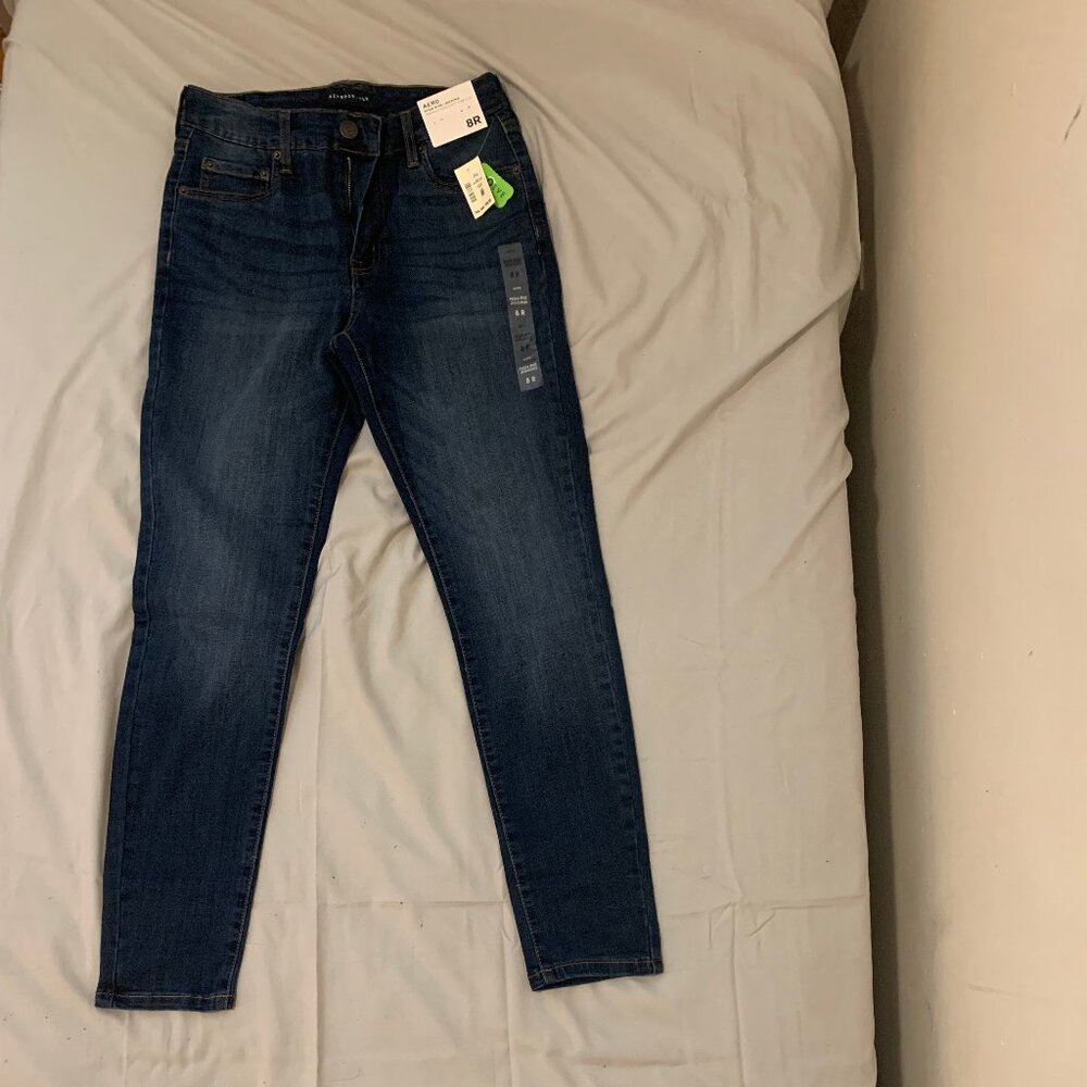 Aeropostale High Rise Dark Wash Jeggings(8R) - Picture 2 of 4